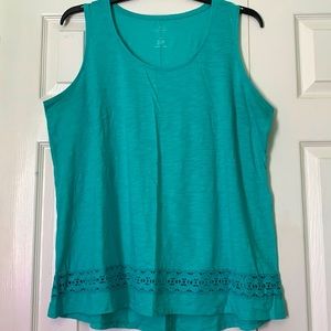 Teal Lace Tanktop
